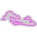 Custom Neon | Pink Airplane with Clouds Neon Sign | 11x24 inches 3