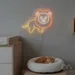 Custom Neon | Lion Neon Sign | 14x18 | Orange White Yellow Neon Sign 2