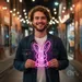 Custom Neon | Rabbit Neon Sign | 15x11 | Hot Pink | Bright Room Decor for Parties 1