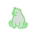 Custom Neon | Bear Design Neon Sign | 15x13 Inches | Neon Green Bright Wall Decor 3