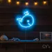 Custom Neon | Whale Design Neon Sign | 14x14 | Ice Blue Neon Sign for Home Decor 2