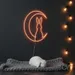 Custom Neon | Rabbit and Moon Neon Sign | 23x22 | Orange | Perfect for Wall Decor 2