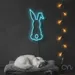 Custom Neon | Rabbit Neon Sign | 19x13 Inches | Ice Blue Neon Sign for Decor 2