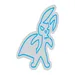 Custom Neon | Superhero Rabbit Neon Sign | 21x20 | Ice Blue 3