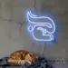 Custom Neon | Abstract Swirl Neon Sign | 18x23 | Ice Blue Color for Wall Decor 2