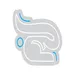 Custom Neon | Abstract Swirl Neon Sign | 18x23 | Ice Blue Color for Wall Decor 3