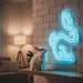 Custom Neon | Rabbit Neon Sign | 21x21 | Electric Blue Neon Sign for Home Decor 2