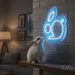 Custom Neon | Rabbit Neon Sign | 19x21 | Ice Blue Neon Sign for Home Decor and Bedroom 2