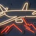Custom Neon | Airplane with Mountains Neon Sign | Energy Efficient LED Wall Art | 17x24 inches | Red and White 2