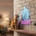 Custom Neon | Rabbit Neon Sign | 19x20 | Hot Pink and Ice Blue Bright Neon Sign 1