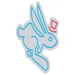 Custom Neon | Rabbit with Top Hat Neon Sign | 23x20 Inches | Blue and Red Colors 3