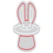 Custom Neon | Rabbit in Hat Neon Sign | 23x18 | Red | Unique Restaurant Bar Decor 3