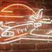 Custom Neon | Airplane Sunset Neon Sign | Orange & White | 15x24 1