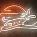 Airplane Sunset Neon Sign – LED Aviation Wall Light, Orange & White Airplane Neon Flex, Travel-Themed Plug-In Neon Decor for Bedroom, Bar, Gaming Room, Pilot Gift, Party, and Wanderlust Wall Art 2