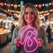 Custom Neon | Abstract Swirl Neon Sign | 20x20 | Hot Pink 1