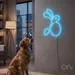 Custom Neon | Rabbit Design Neon Sign | 20x21 | Ice Blue Bright Neon Wall Art 2