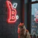 Custom Neon | B Neon Sign | 19x18 | Red Neon Sign for Home Bar Club Party Decor 2