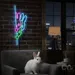 Custom Neon | Abstract Bunny Pattern Neon Sign | 23x11 | Hot Pink Ice Blue Green 2