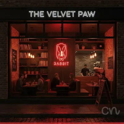 Custom Neon | Rabbit Neon Sign | 20x19 | Red and White Neon Sign for Home Decor