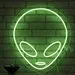 Classic Alien Face Neon Sign – Green LED Flex Wall Light, Plug-In Sci-Fi Neon Wall Art, Bedroom, Gaming Room, Dorm, Man Cave & Party Decor, Unique Modern Alien Neon Light Decoration 1