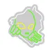 Alien Face Neon Sign – Green & Yellow LED Flex Wall Light, Plug-In Thoughtful Alien Neon Wall Art, Unique Sci-Fi Room Decor, Gaming Room, Bedroom, Dorm, Man Cave, Bar & Party Neon Light 3