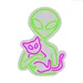 Custom Neon | Alien with Cat Neon Sign | Green & Pink | 20x14 3