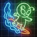 Custom Neon | Surfing Alien Neon Sign | Green | 17x17 1