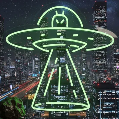 Custom Neon | UFO with Alien Neon Sign | Green | 21x21
