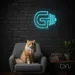 Custom Neon | Ghi Neon Sign | 13x20 | Bright Blue Neon Sign for Home Bar Decor 2