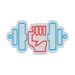 Custom Neon | Dumbbell with Fist Neon Sign | 11x25 Inches | Blue and Red Neon Sign 3