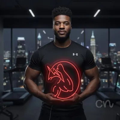 Custom Neon | Fish with Lightning Neon Sign | 19x20 | Red