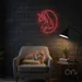 Custom Neon | Fish with Lightning Neon Sign | 19x20 | Red 2