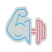 Custom Neon | Arm with Dumbbell Neon Sign | 18x24 Inches | Ice Blue Red Colors 3