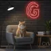 Custom Neon | G Neon Sign | 18x17 Inches | Red Color Stylish Decorative Light 2