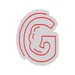 Custom Neon | G Neon Sign | 18x17 Inches | Red Color Stylish Decorative Light 3