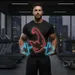 Custom Neon | Flexed Arm with Dumbbells Neon Sign | 16x16 | Red Blue Colors 1