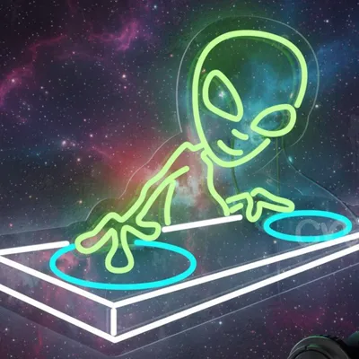 Custom Neon | DJ Alien Neon Sign | 19x24