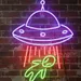 Custom Neon | UFO Alien Abduction Neon Sign | 22x17 1