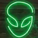 Custom Neon | Green Alien Head Neon Sign | 14x12 1