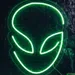 Custom Neon | Green Alien Head Neon Sign | 14x12 2