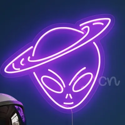 Custom Neon | Purple Alien Planet Neon Sign | 20x23