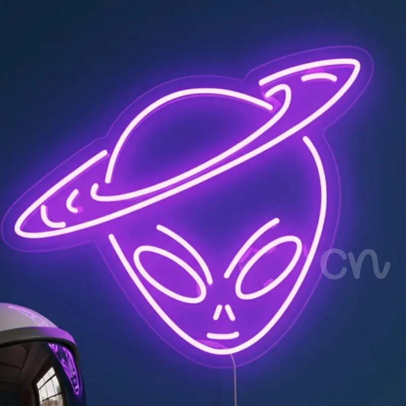 Custom Neon | Purple Alien Planet Neon Sign | 20x23