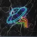 Custom Neon | UFO Alien Spaceship Neon Sign Wall Art | 19x19 | Multicolor 1