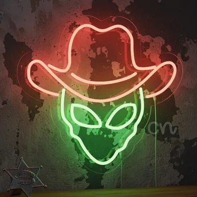 Custom Neon | Neon Flex Alien Glow Sign LED Plug-in Light | 16x17