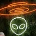 Alien Vibe Neon Sign 17x21 Plug-In LED Flex Light, No Battery Neon Wall Art, Custom Alien Room Decor, Gaming Aesthetic Bedroom Wall Light, Vintage Electric Neon Alien Decoration 1