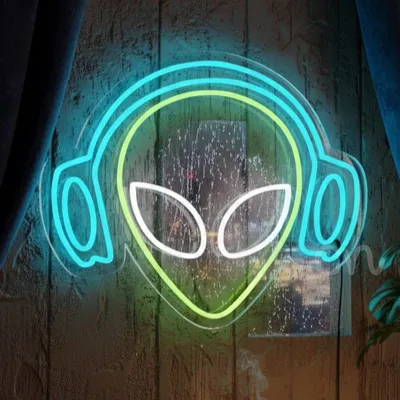 Custom Neon | Alien UFO Neon Sign 18x22 Inch