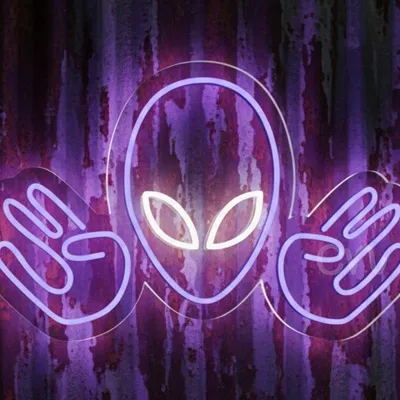 Alien Rocket Neon Sign | 15x24 Inch LED Neon Flex Wall Light | Plug-In Custom Extraterrestrial Neon Decor for Bedroom, Bar, Game Room & Party | Battery-Free Neon Wall Art