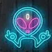 Custom Neon | Alien Club LED Neon Sign | 18x20 | Blue, Pink & White 1