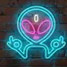 Custom Neon | Alien Club LED Neon Sign | 18x20 | Blue, Pink & White 2