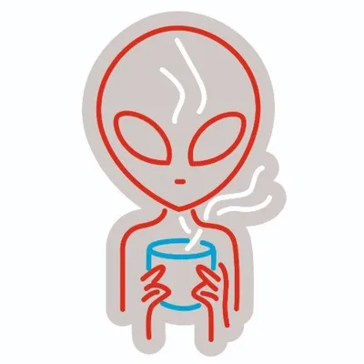 Custom Neon | Alien Coffee LED Neon Sign | 22x13 | Red & Blue